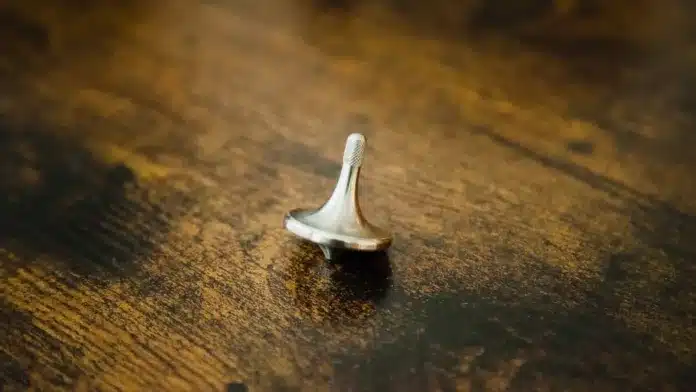 Silver Spinning Top