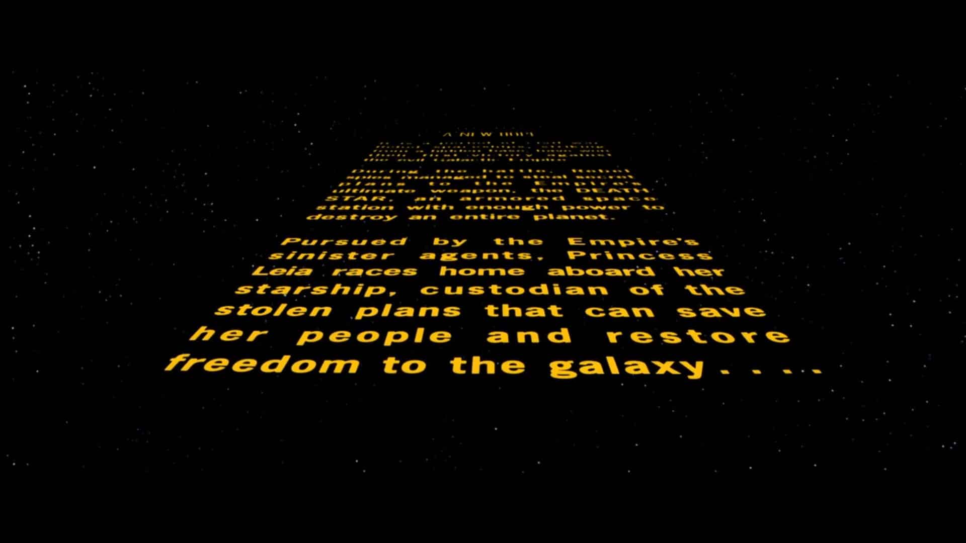 Star Wars opening crawl - Four-Dot Ellipsis