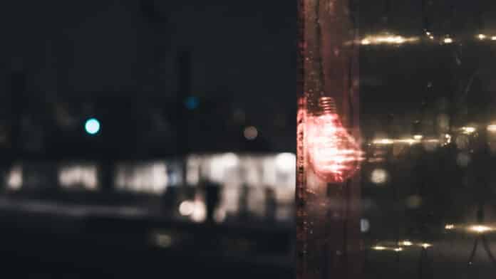 Outdoors lightbulb and bokeh.