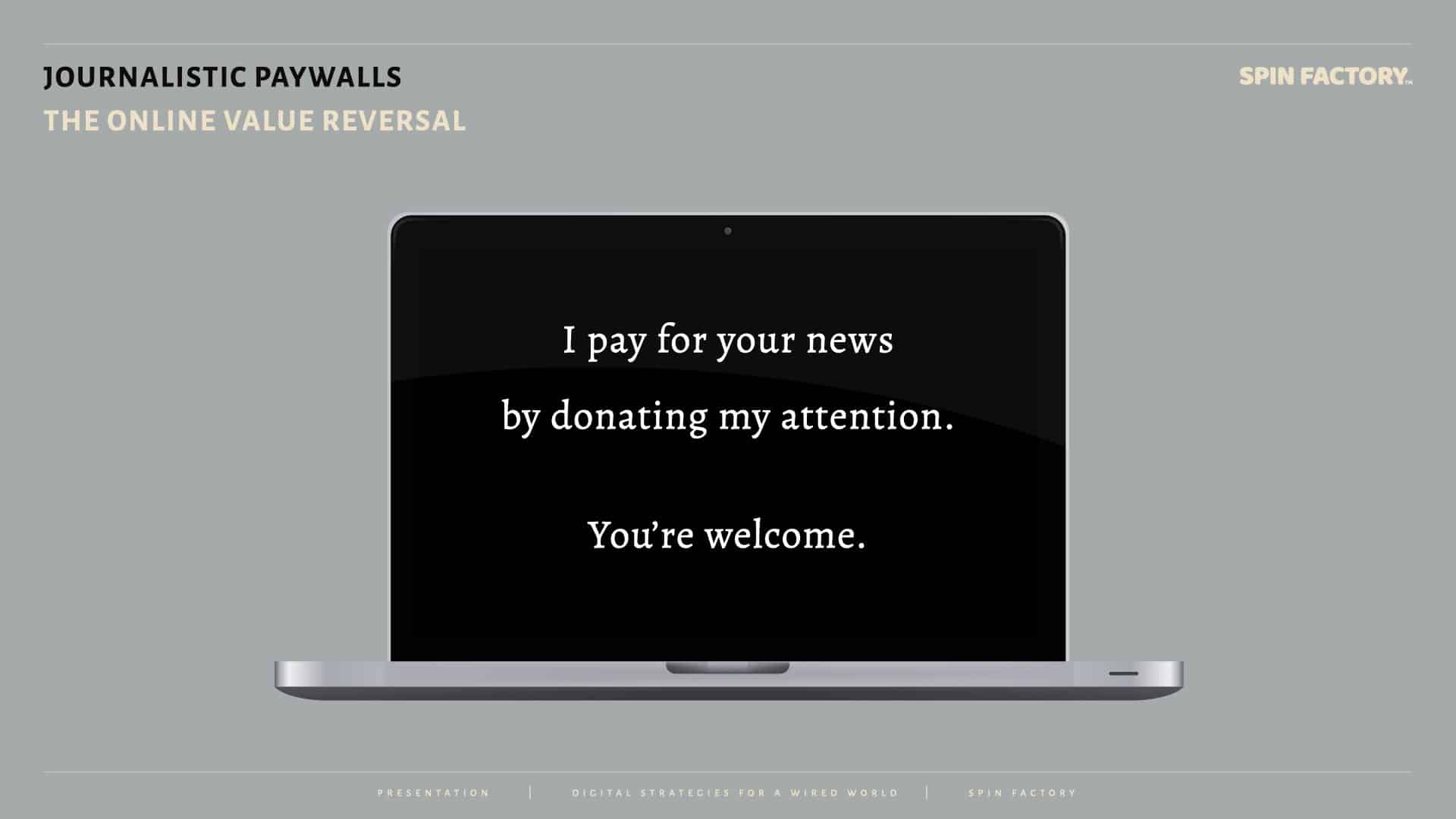 Online Value Reversal - Journalistic Paywalls - Public Relations