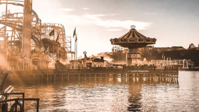 Closed amusement park in Stockholm.