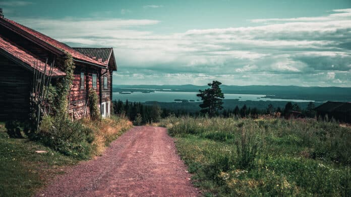 View from Fryksås in Dalarna County, Sweden.