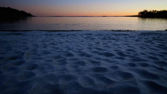 A late-summer sunset in the North of Sweden.