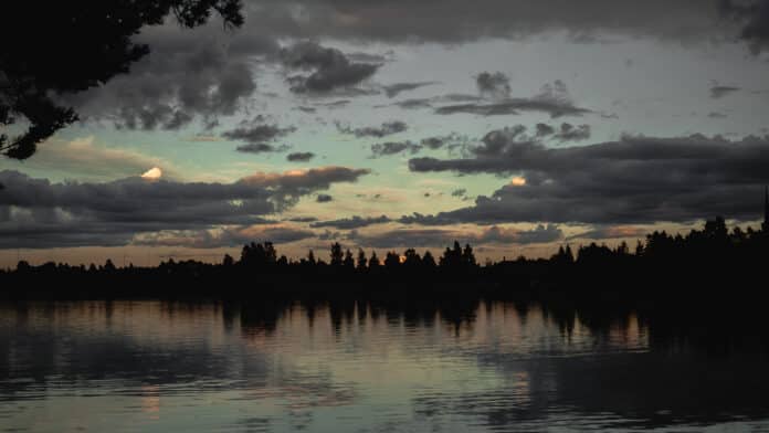 Late evening sunset in Mora, Dalarna.