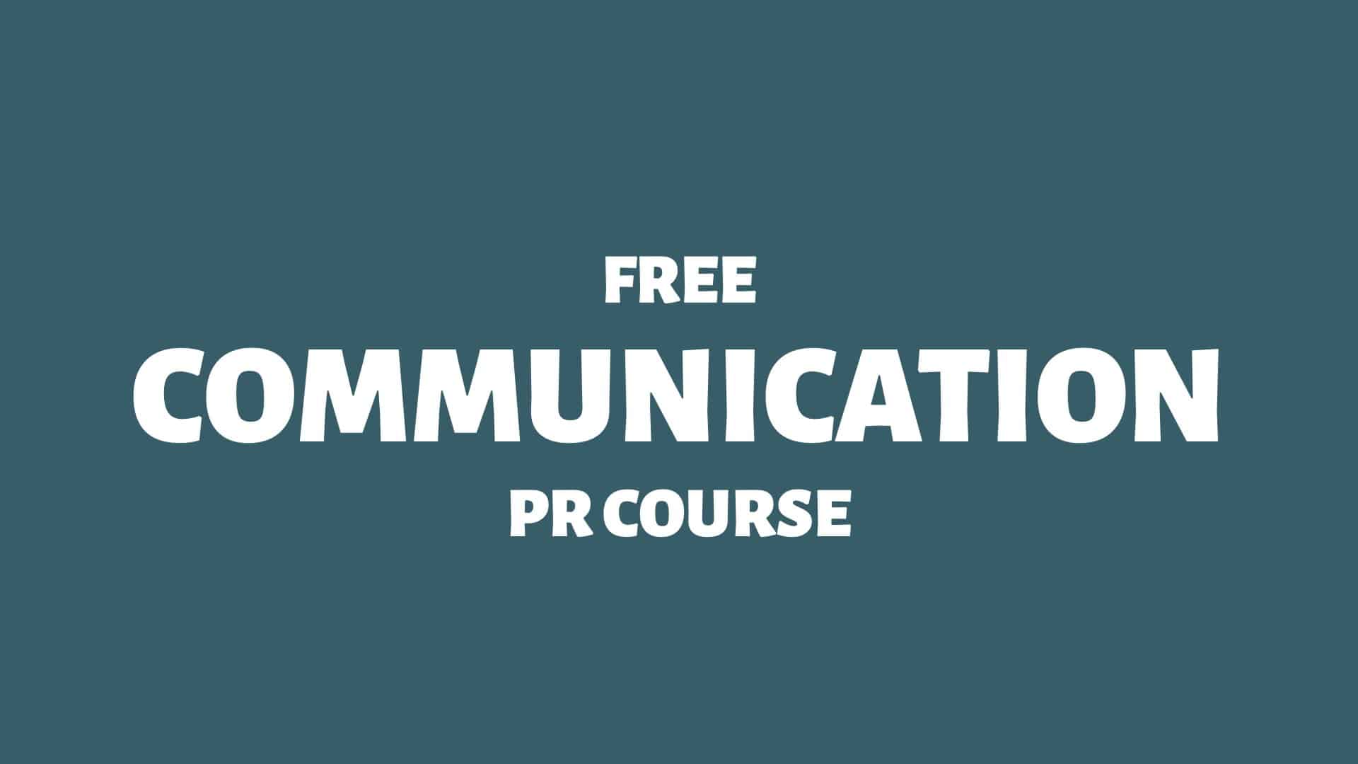 Free Introduction PR Course - Doctor Spin - Public Relations Blog