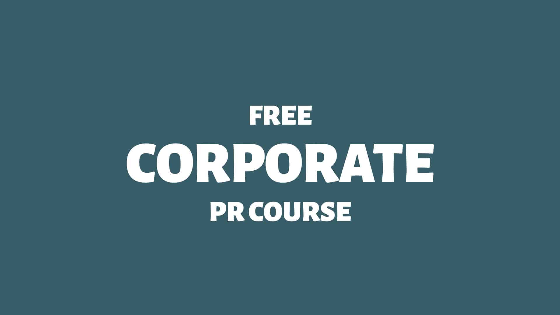 Free Introduction PR Course - Doctor Spin - Public Relations Blog