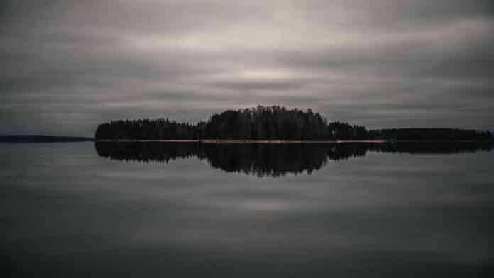 Calm waters in gray.